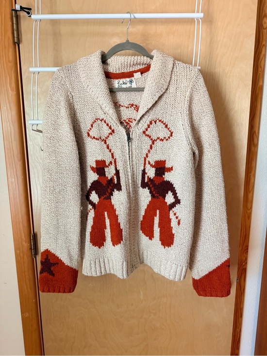 Anthropologie Sweaters - Anthropologie Cowboy Zip-Front Sweater, sz L